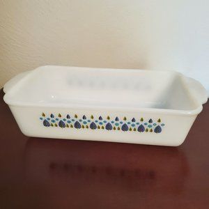 Vintage Fire King Swiss Chalet Casserole/ Loaf Pan